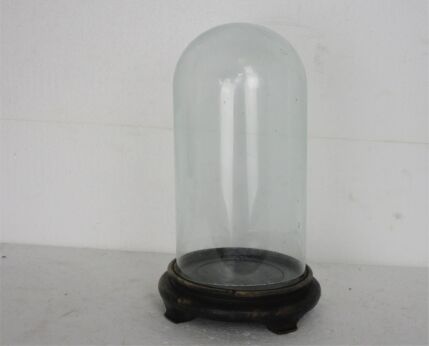 Antique Round Hand Blown Glass Dome Globe Steampunk Display Doll Clock 10.03"
