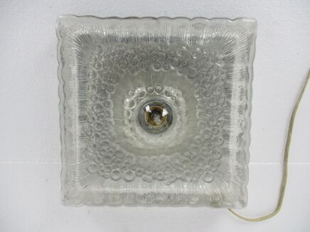 Flush mount Sconce Lampada Lamp Bubbled Glass Plafonniere Helena Tynell Style