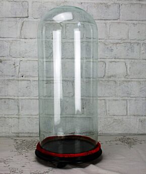 Antique Round Hand Blown Glass Globe Dome Taxidermy Steampunk Clock 19.29"