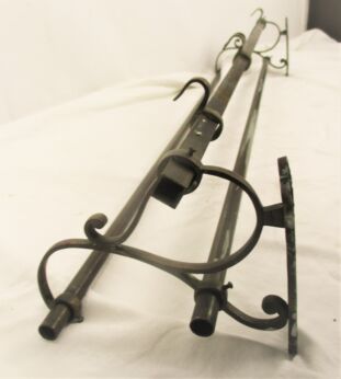 Vintage Brass Railroad Luggage Hat Coat Rack Mid century Modern Industrial