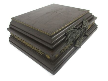 Antique Baroque Base Pedestal Church Gold touches Trim Hand Carved Wood