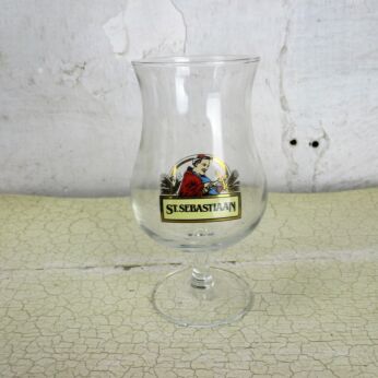 glass Saint Sebastiaan Belgian Chalice/Goblet Beer Glass Abbaye Stemmed