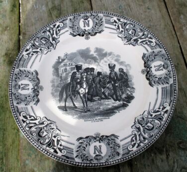 Antique Plate Boch La Louviere Belgium Bonaparte De Montereau Napoleon Collector