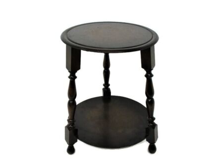 Side Occasional Coffee Table Pedestal Plant Stand ornate Hand Carved Edwardian Style Two Tier Nightstand HTF