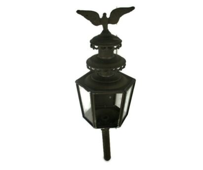 Antique Brass Architectural Carriage Porch Lamp Wall Lamp Glass Brass Eagle Collector