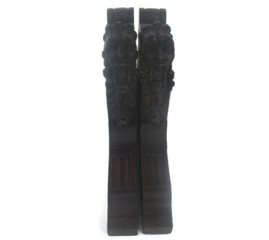 Gothic Satyr Antique Pair Corbels Hand Carved Wood Architectural reclaimed WOW