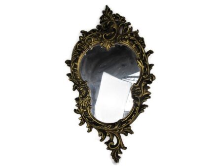 Ornate Mirror Wood Plaster Gold Gilded Ornate Hollywood regency style