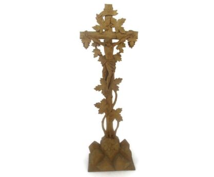 Large Standing Altar Church Chapel Crucifix Jesus Christ Cross Hand Carved Wooden Cross and stunning Corpus