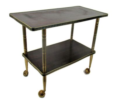 Bar Cocktail Tea Entertainment Cart Trolley Kitchen Island Veneer Retro Barware