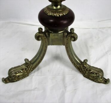 Standing Hall Tree Coat Rack Ornate Wooden Stem Fish Legs Base Gorgeous HTF
