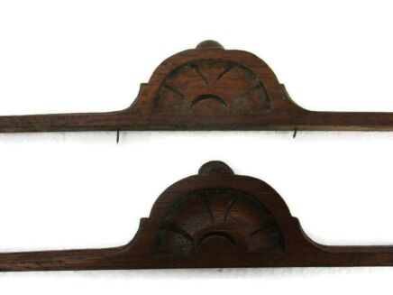 2 Small pieces Antique French Carved Wood Reclaimed Architectural Trim Corbels