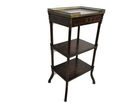 Napoleon III style French Étagère Cabinet Shelf 3 Tier Marquetry Mermaids WOW