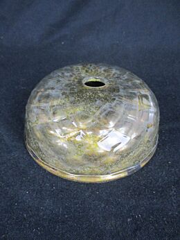 Venetian Murano Chandelier Part Gold Clear Shade Bobeche Art Glass Reclaimed