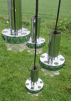 Vintage Space Age Danish Modern Mid Century Chandelier Era Eames Sputnik Atomic Chrome