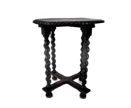 Barley Twist Wood Side Occasional Coffee Table Pedestal Plant Stand ornate Hand Carved Gorgeous