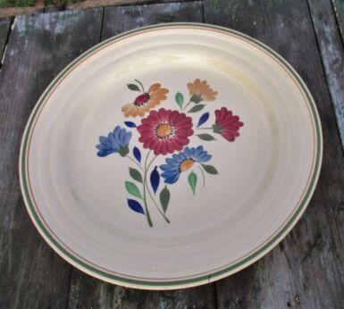 Large Boch La Louviere Plate Charger Beautiful Flower Pattern