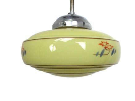 Skyscraper Art Deco Art Nouveau Art Glass Light Pendant Shade Flowers