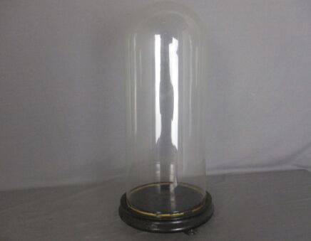 Antique Round Hand Blown Glass Dome Globe Steampunk Display Doll Clock 15.15"