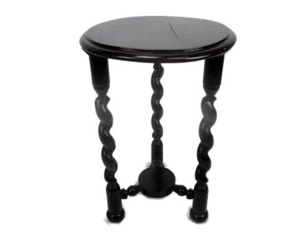Barley Twist Wooden Tripod Side Display Table Pedestal Plant Bonsai Flower Stand 18.5"