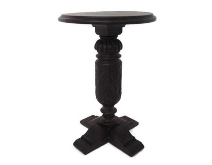 Gorgeous Large Ornate Hand Carved Wood Side Display Table Pedestal Plant Bonsai Stand Mid century Modern Country Farmhouse