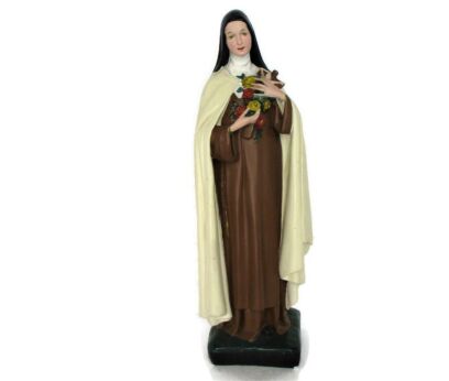Statue Plaster St Therese Lisieux Little Flower of Jesus Chapel Church 24.80"