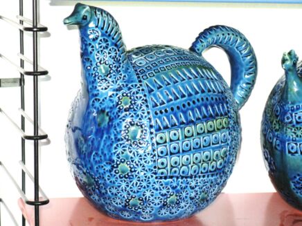 Vintage Large Italian Ceramic Horse Rimini Blue Bitossi Fratelli Raymor era