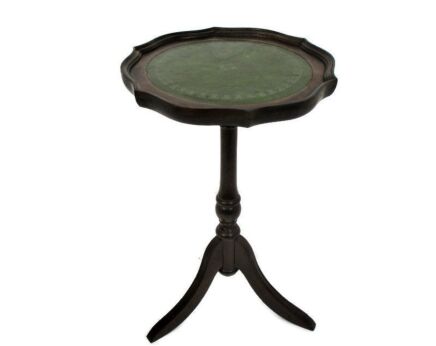 Edwardian Style Tripod Side Display Table Pedestal Plant Bonsai Stand Green Top 21.45"