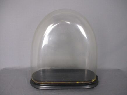 Antique Victorian Oval Hand Blown Glass Globe Dome Doll Clock 16.53" H 16.65"!!