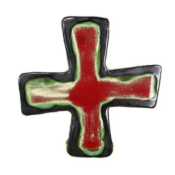 Mid Century Modern Ceramic Modernist Crucifix Abstract Era Amphora Perignem