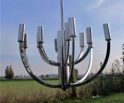 12 Lights Chandelier Stainless Steel Style Sciolari Boulanger