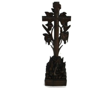 Standing Crucifix Jesus Christ Calvary Tools of Passion Black Forest-style WOW