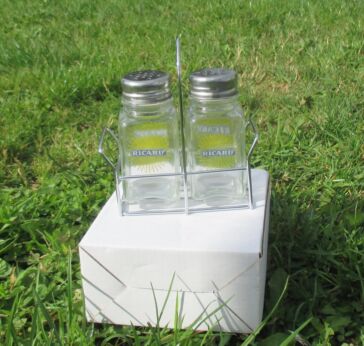 Ricard French Apero Pepper and Salt set NOS Shakers Saltshaker Peppertub