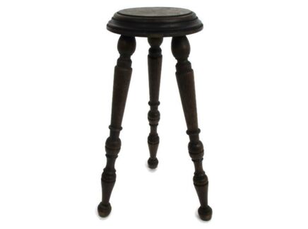 Wooden Tripod Milking Milk Stool Side Display Wine Table Pedestal Plant Bonsai Stand Barn Country Farmhouse Style
