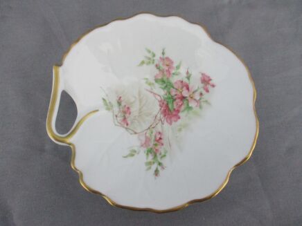 French Limoges Marked Dish Small Centerpiece sweet floral design Ternet