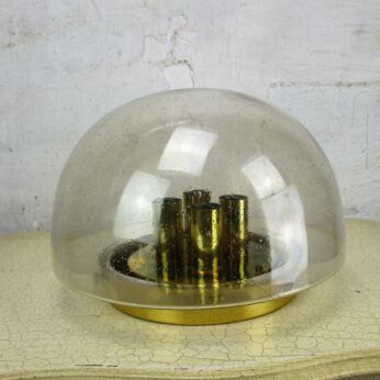 Large Doria Limburg UFO Glass Flush mount Sconce Mushroom Lamp Flying Saucer HTF