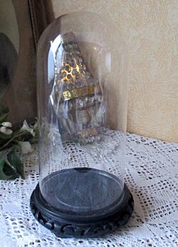 Vintage Round Glass Globe Domel Cloche Display Hand Made Steampunk Clock 11.8"
