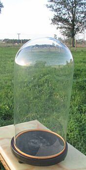 Vintage Round Glass Globe Dome Bell Cloche Hand Made Blown Victorian Style