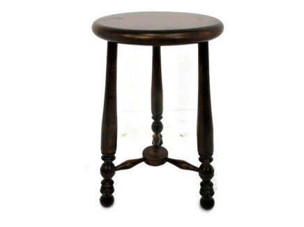 Vintage Wooden Side Wine Table Pedestal Plant Stand Milking Stool Two Tier Beautiful Barn Country style