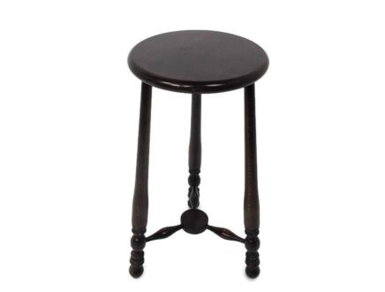 Small Wooden Tripod Side Display Wine Table Pedestal Plant Bonsai Stand Milking Stool Barn Country Farmhouse Style