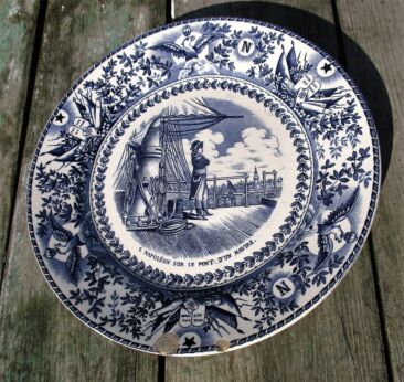 Napoleon Bonaparte Porcelain Plate Maestricht Sur le pont d'un Navire rare