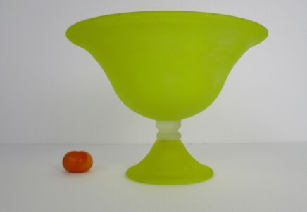 Linea Padovan Marked Vintage Venice  Art Glass Italian Murano Fruit Dish Bowl