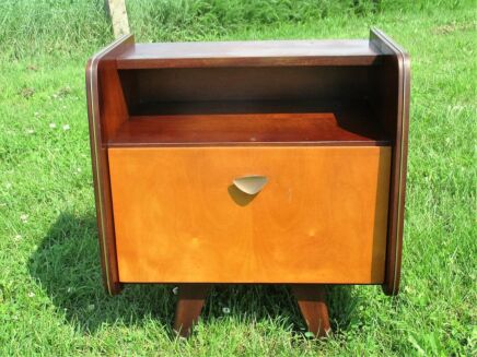Vintage Nightstand Cabinet Mid Century Modern Modernist End table