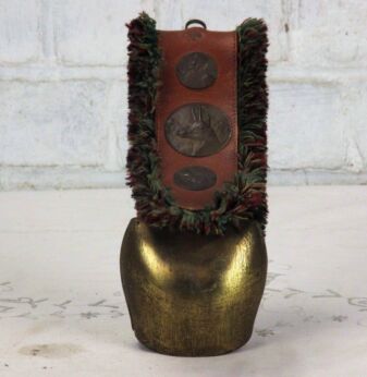 Vintage Authentic Swiss Cowbell Rustic Bell Strap Suisse Morat Murten