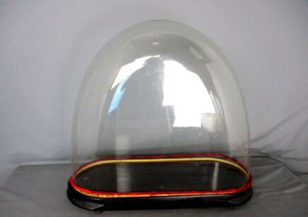 Antique Victorian Oval Hand Blown Glass Globe Dome Doll Clock 17.91" H 20.86"!!