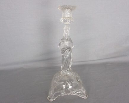 Art Glass Vintage Candle Holder Ornate Jesus Christ Holy Heart Sacred Heart lovely