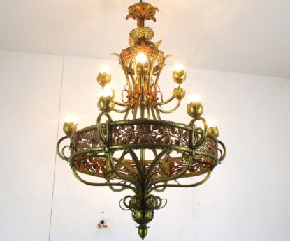 Unique Hand Made Brass Chandelier Designer Verlinden 12 Lights Exquisite Antique