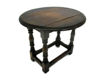 Large Wooden Side Occasional Wine Coffee Tea Table Pedestal Plant Stand pliable Edwardian Style