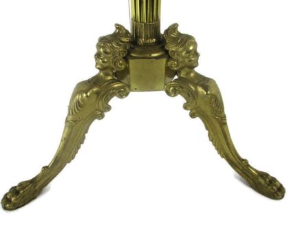 Vintage Brass Hall Tree Coat Hat Rack Stand Hollywood regency Mermaids WOW Caryatids