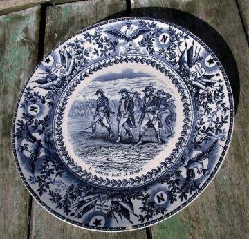 Napoleon Bonaparte Porcelain Plate Maestricht Marche dans le desert very rare