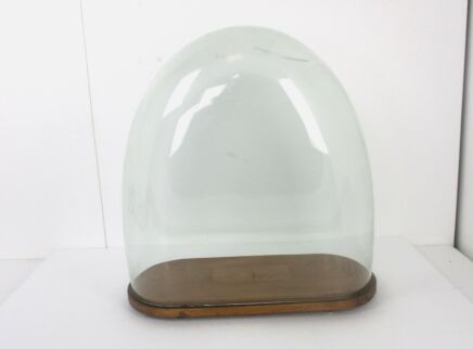 Antique Victorian Oval Hand Blown Glass Globe Dome Doll Clock 20.86" H 20.19"!!